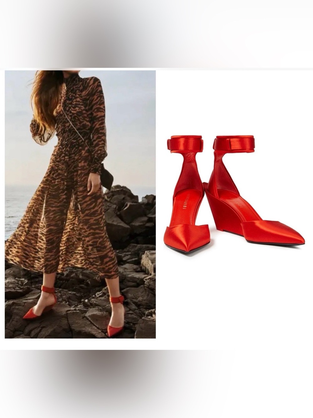 EUC Zimmermann Surf Satin Pumps in Ruby